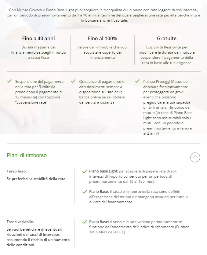 Mutuo giovani Intesa Sanpaolo