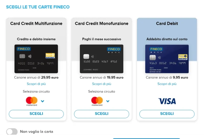apertura conto fineco