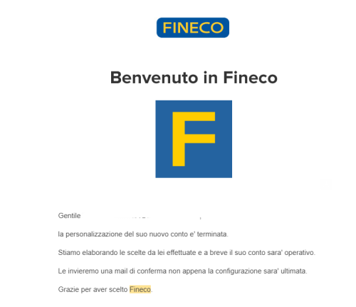 apertura conto fineco