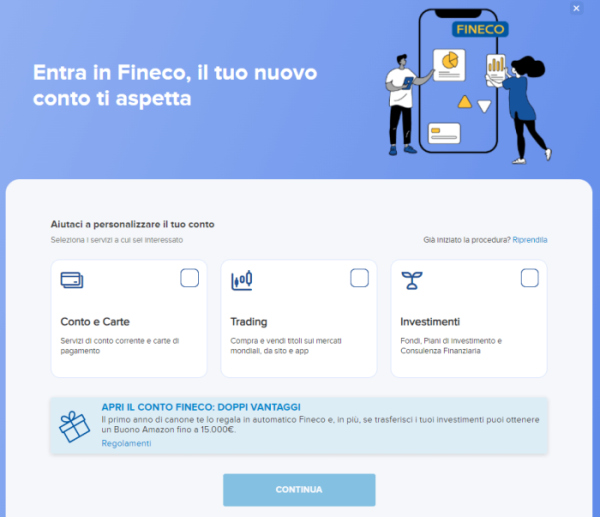fineco aprire conto