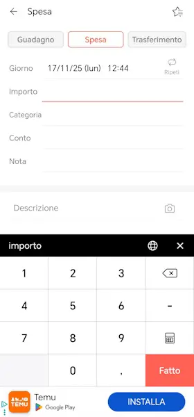 money manager gestione budget