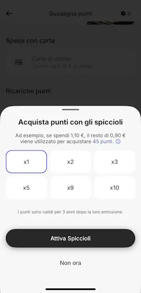 revolut spiccioli